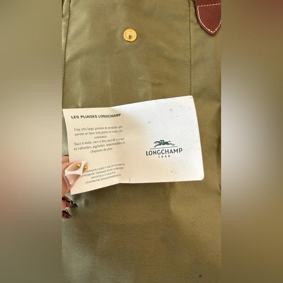 Longchamp Vintage Le Pliage Green Cabas - Picture 13 of 14